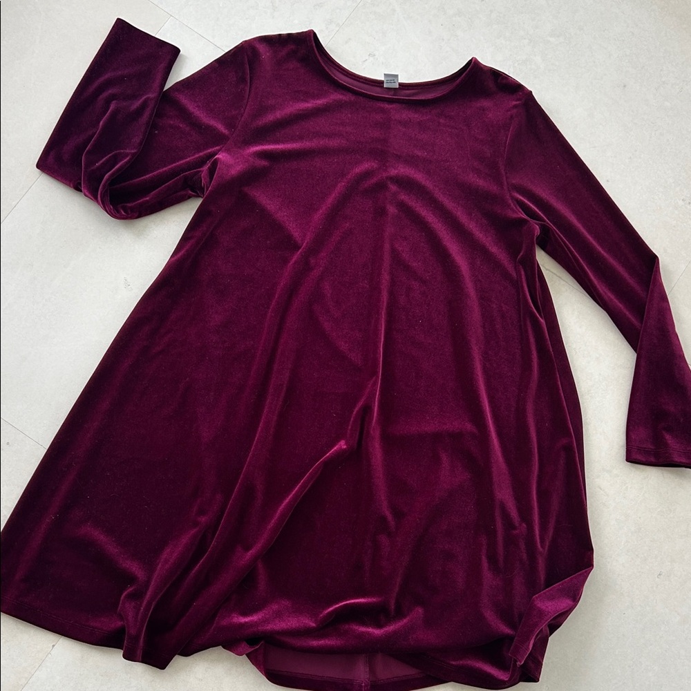 Old Navy Burgundy Velvet Dress